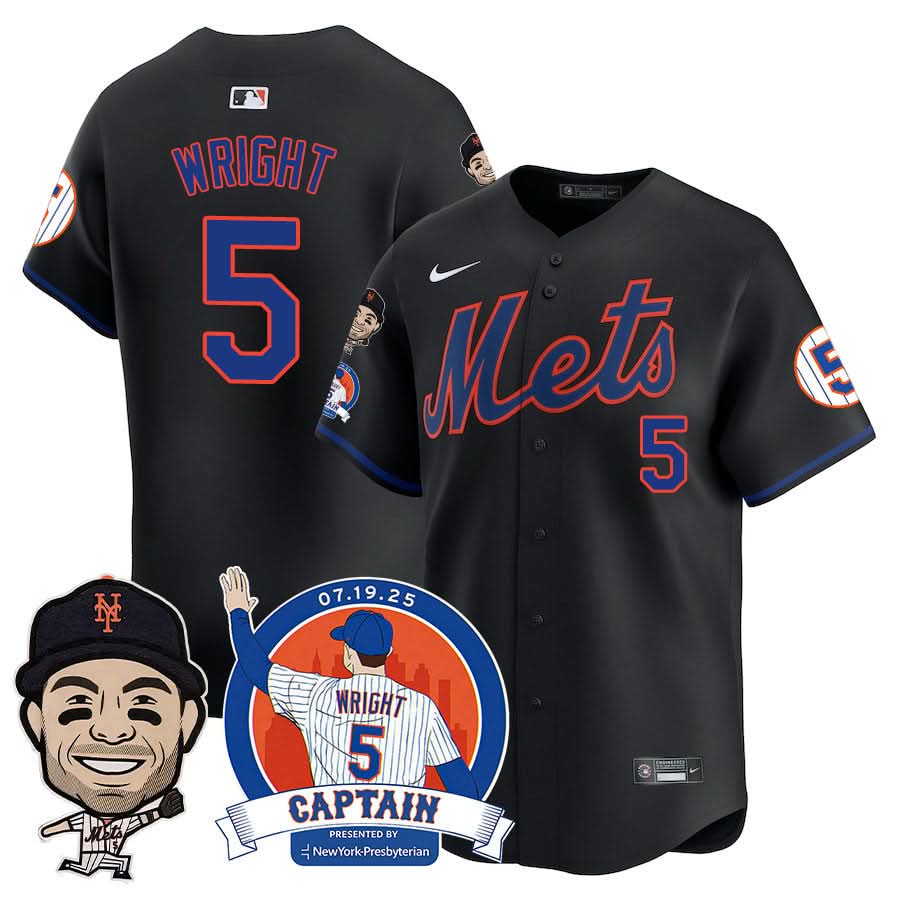New York Mets David Wright "Mets Legend" Jersey V2 - All Stitched