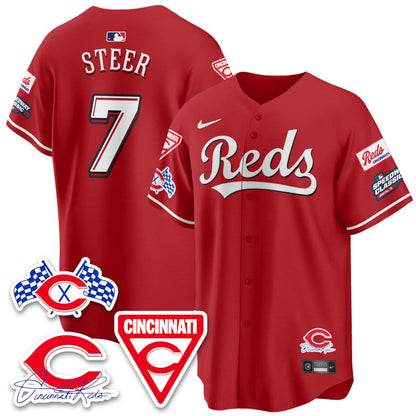 Men's Cincinnati Reds 2025 Speedway Limited Jersey V1 - All Stitched