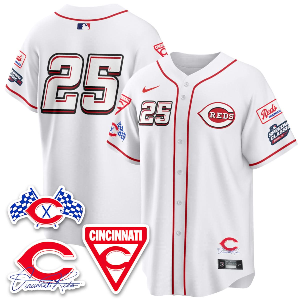 Men's Cincinnati Reds 2025 Speedway Limited Jersey V1 - All Stitched