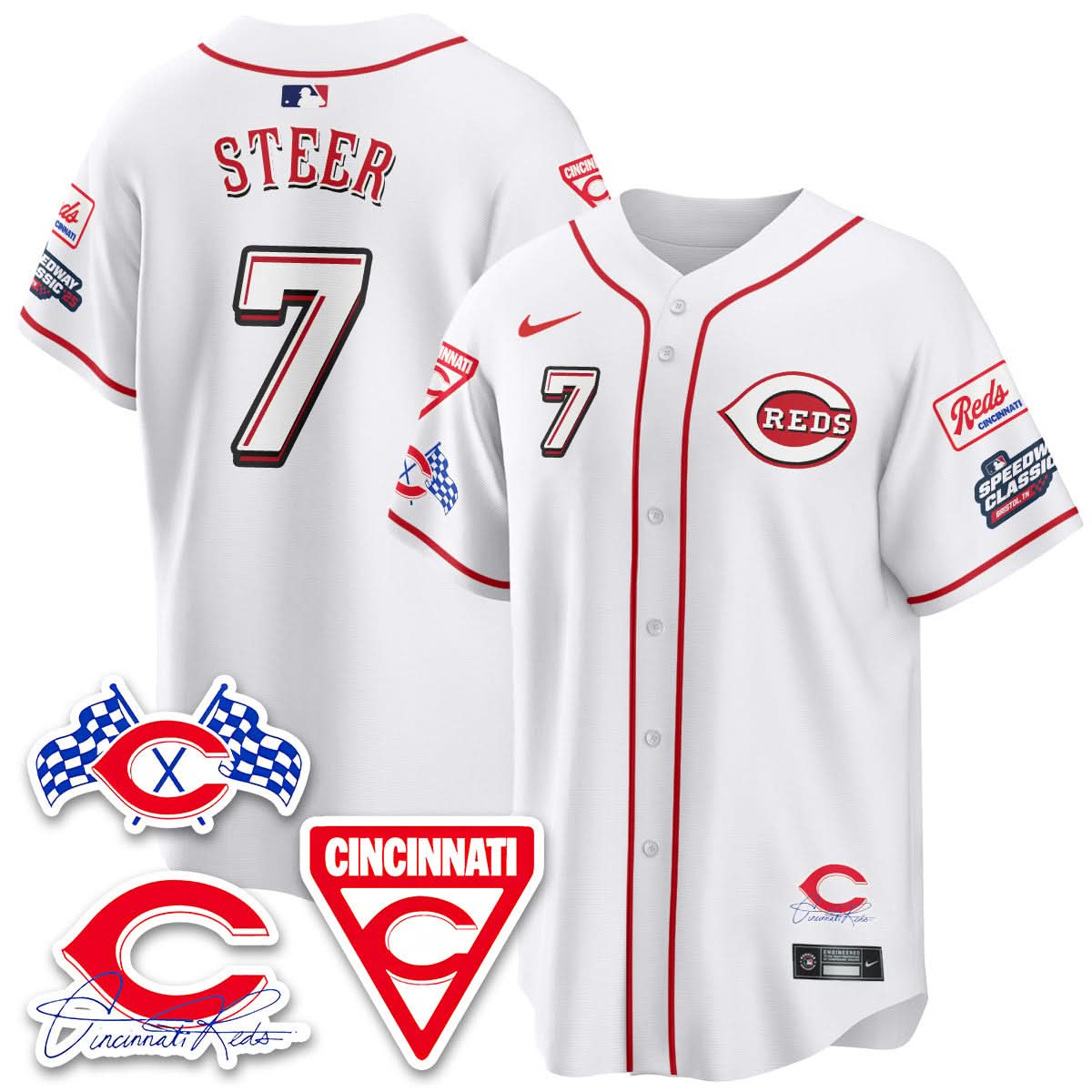 Men's Cincinnati Reds 2025 Speedway Limited Jersey V1 - All Stitched