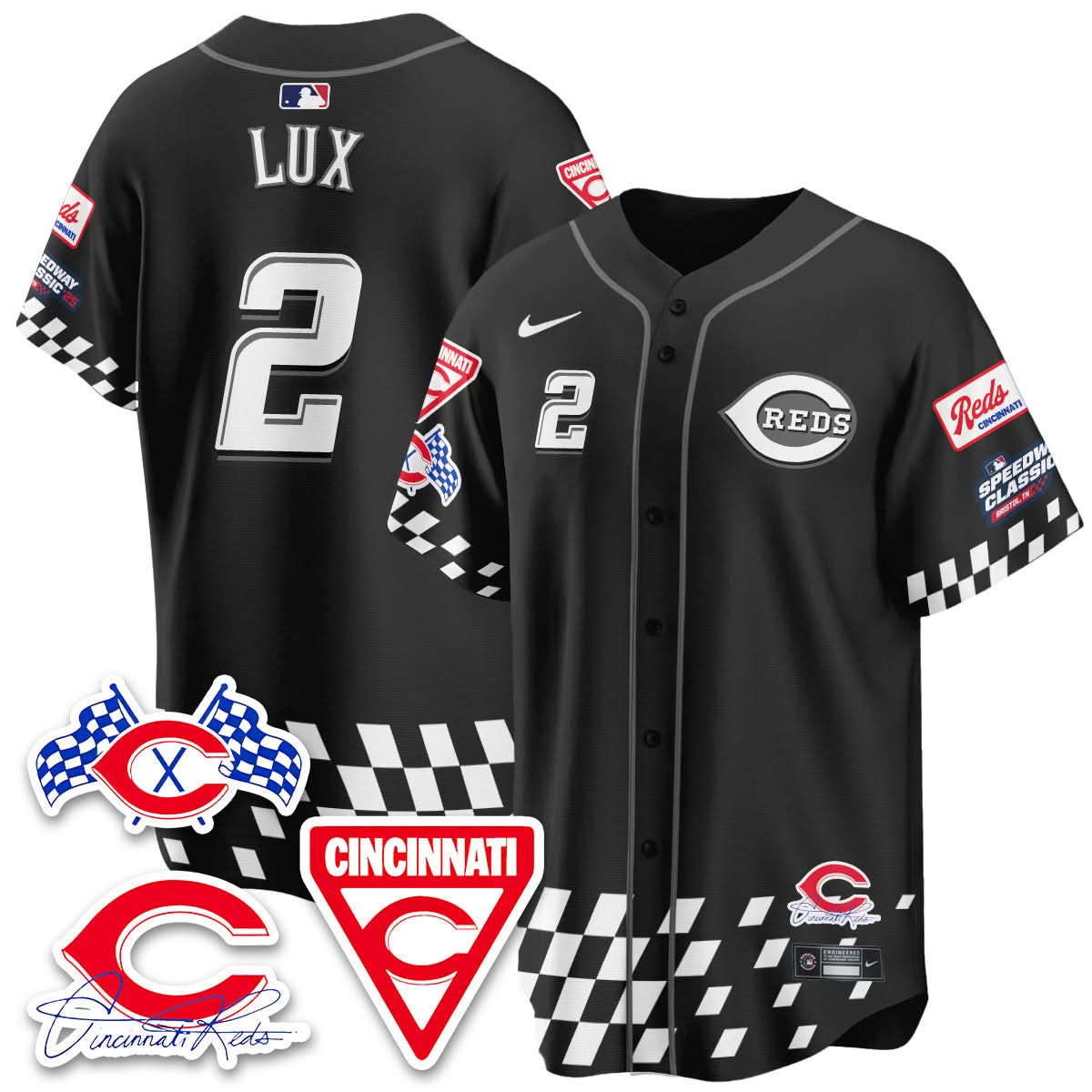 Men's Cincinnati Reds 2025 Speedway Limited Jersey V2 - All Stitched
