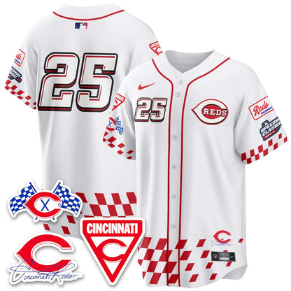 Men's Cincinnati Reds 2025 Speedway Limited Jersey V2 - All Stitched