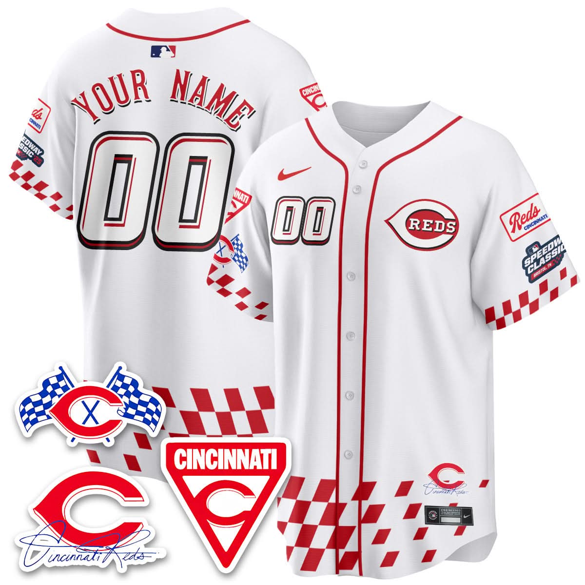 Men's Cincinnati Reds 2025 Speedway Limited Jersey V2 - All Stitched