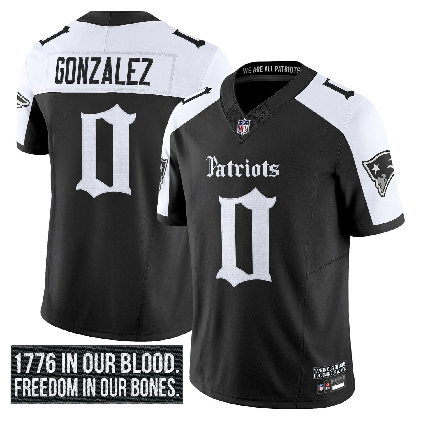 Men's New England Patriots 'Gothic Revolution Edition' Vapor Limited Jersey - All Stitched