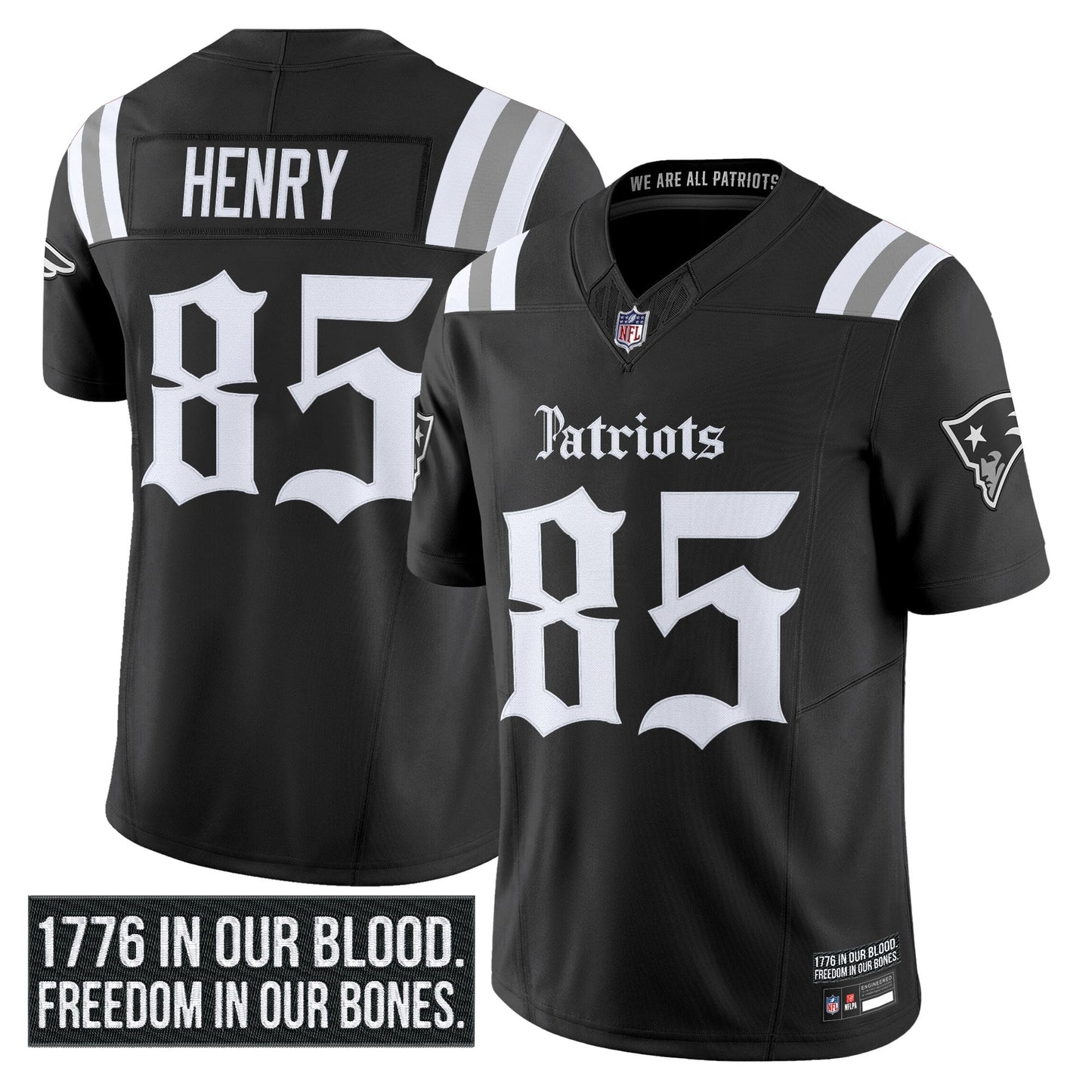 Men's New England Patriots 'Gothic Revolution Edition' Vapor Limited Jersey - All Stitched