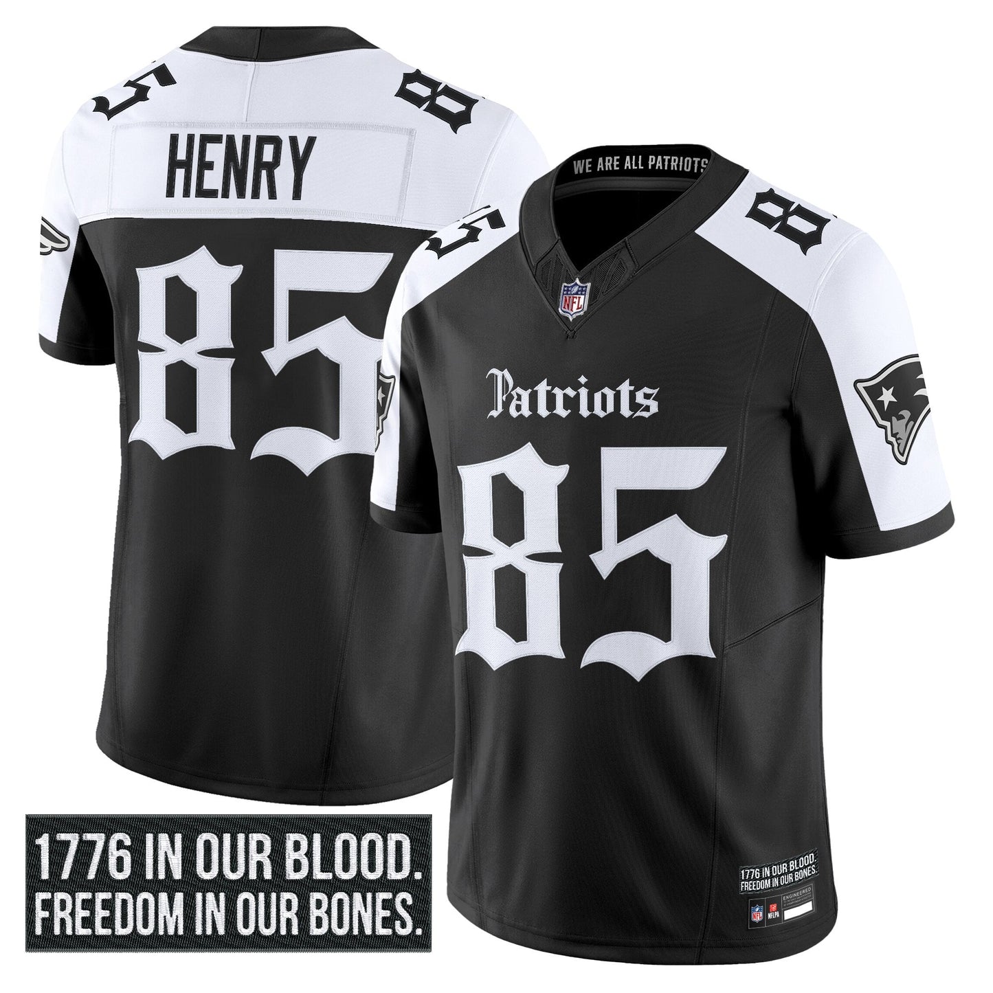 Men's New England Patriots 'Gothic Revolution Edition' Vapor Limited Jersey - All Stitched