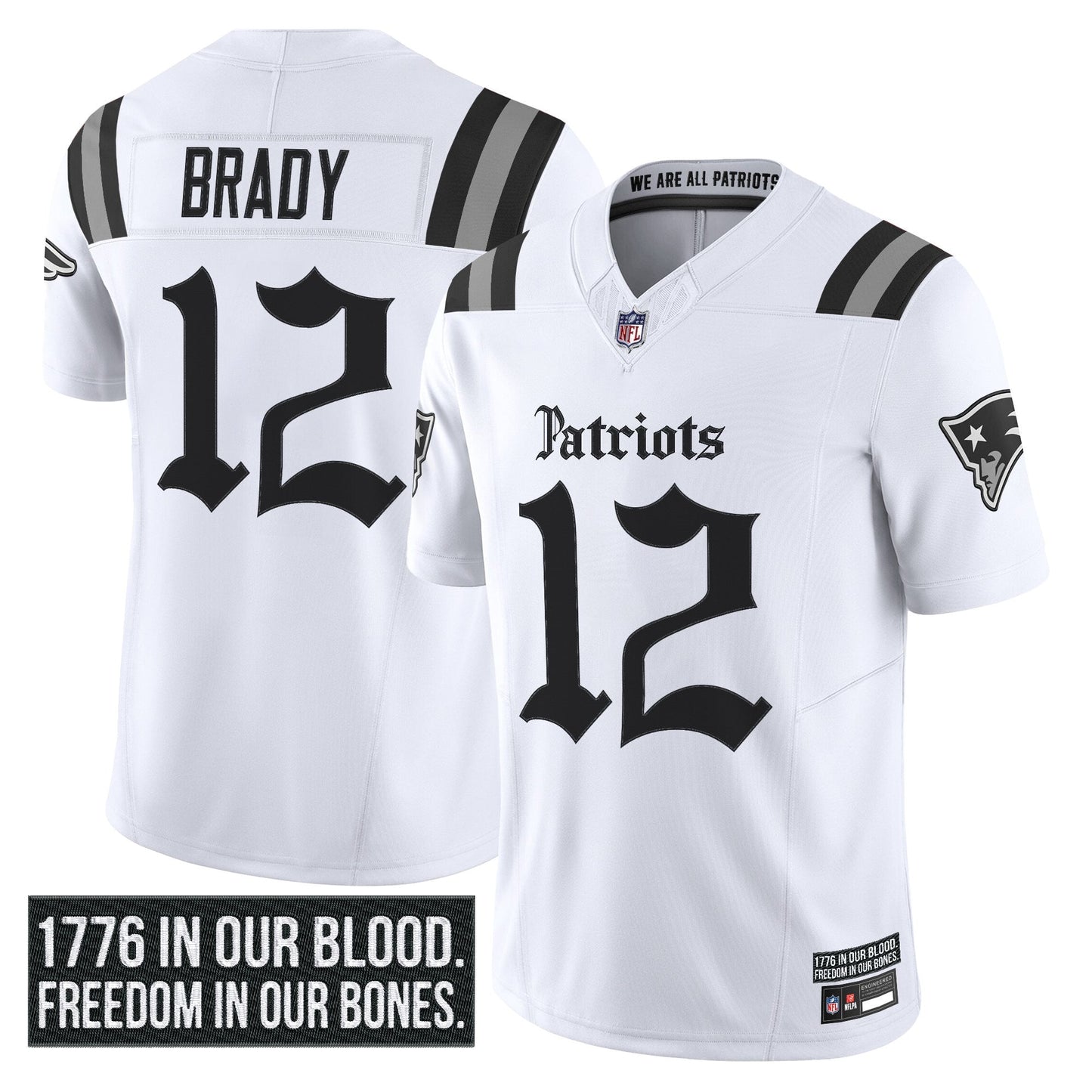 Men's New England Patriots 'Gothic Revolution Edition' Vapor Limited Jersey - All Stitched