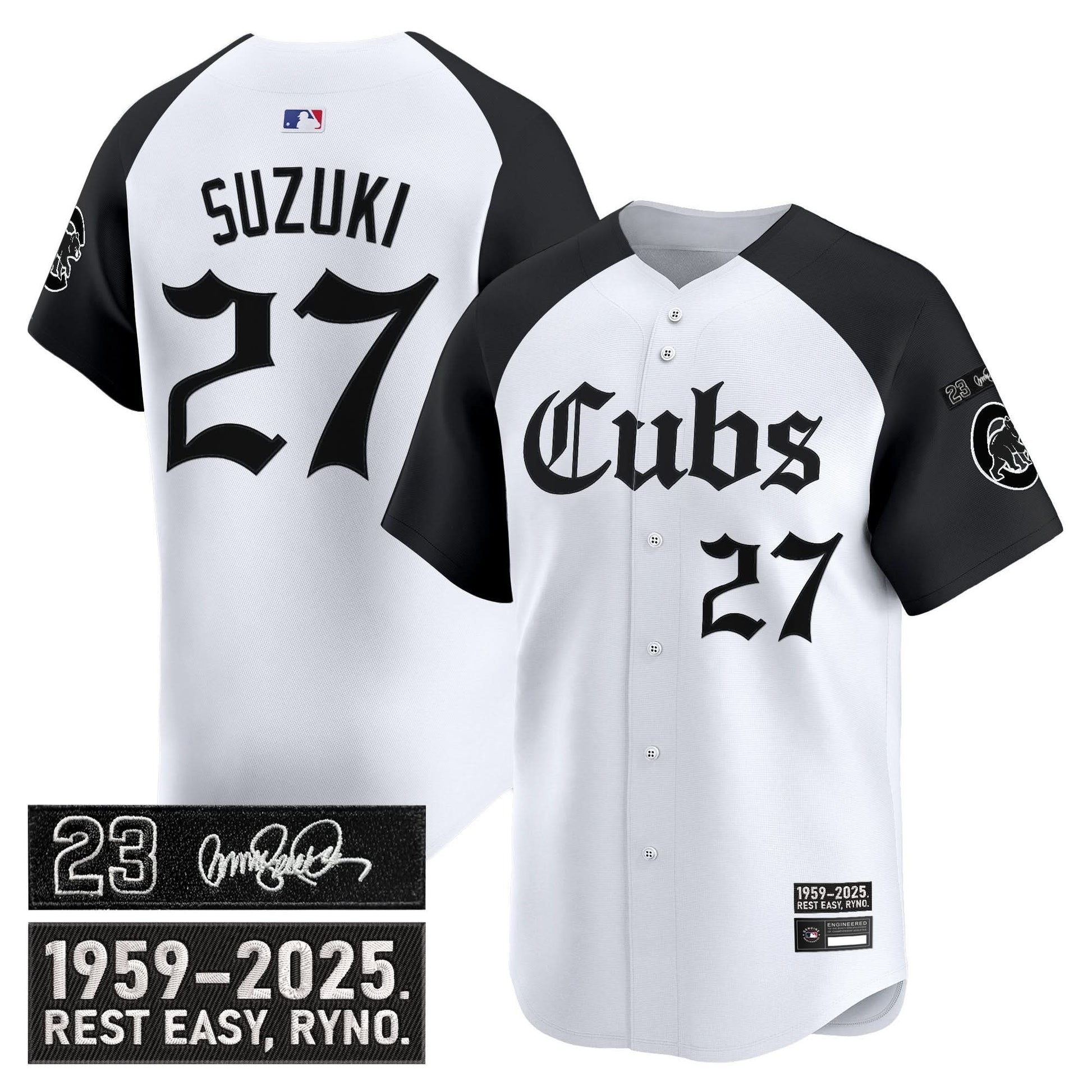 Men's Chicago Cubs 'Ryne Sandberg Tribute' Vapor Premier Limited Jersey - Gothic Edition - All Stitched