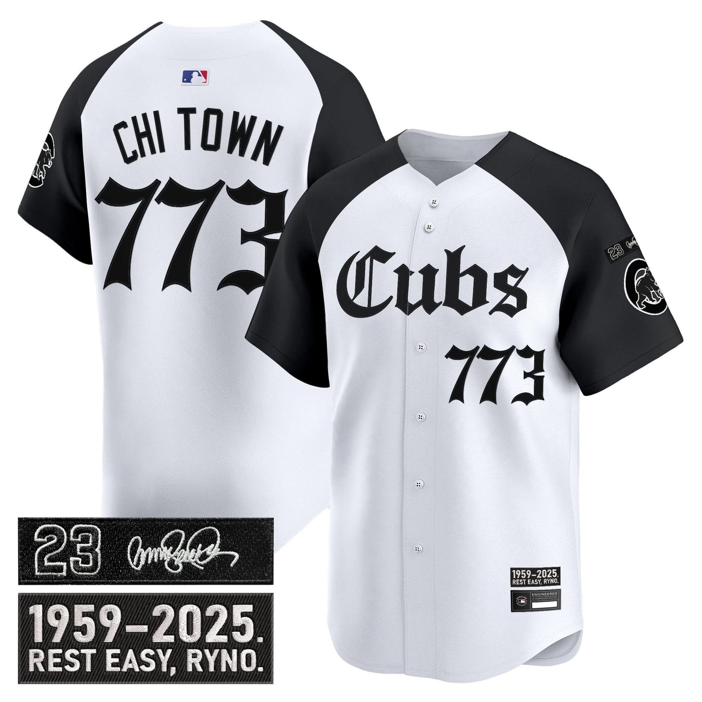 Men's Chicago Cubs 'Ryne Sandberg Tribute' Vapor Premier Limited Jersey - Gothic Edition - All Stitched