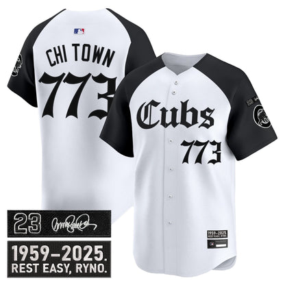 Men's Chicago Cubs 'Ryne Sandberg Tribute' Vapor Premier Limited Jersey - Gothic Edition - All Stitched
