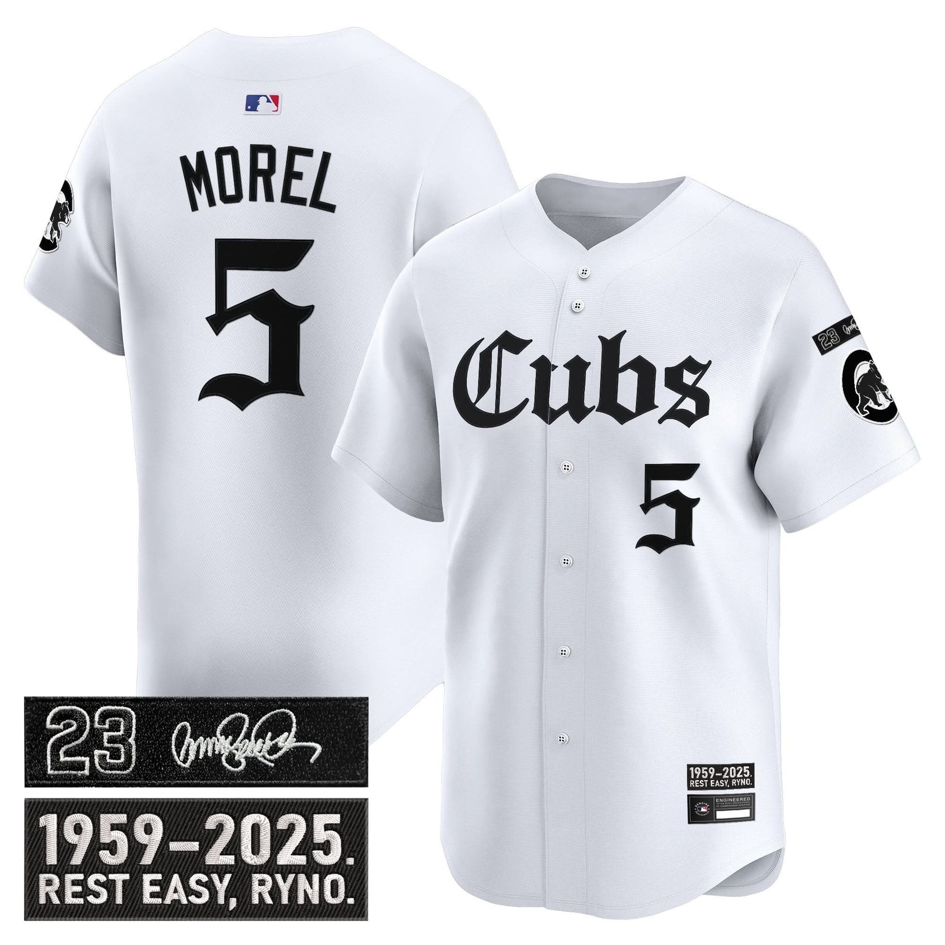 Men's Chicago Cubs 'Ryne Sandberg Tribute' Vapor Premier Limited Jersey - Gothic Edition - All Stitched