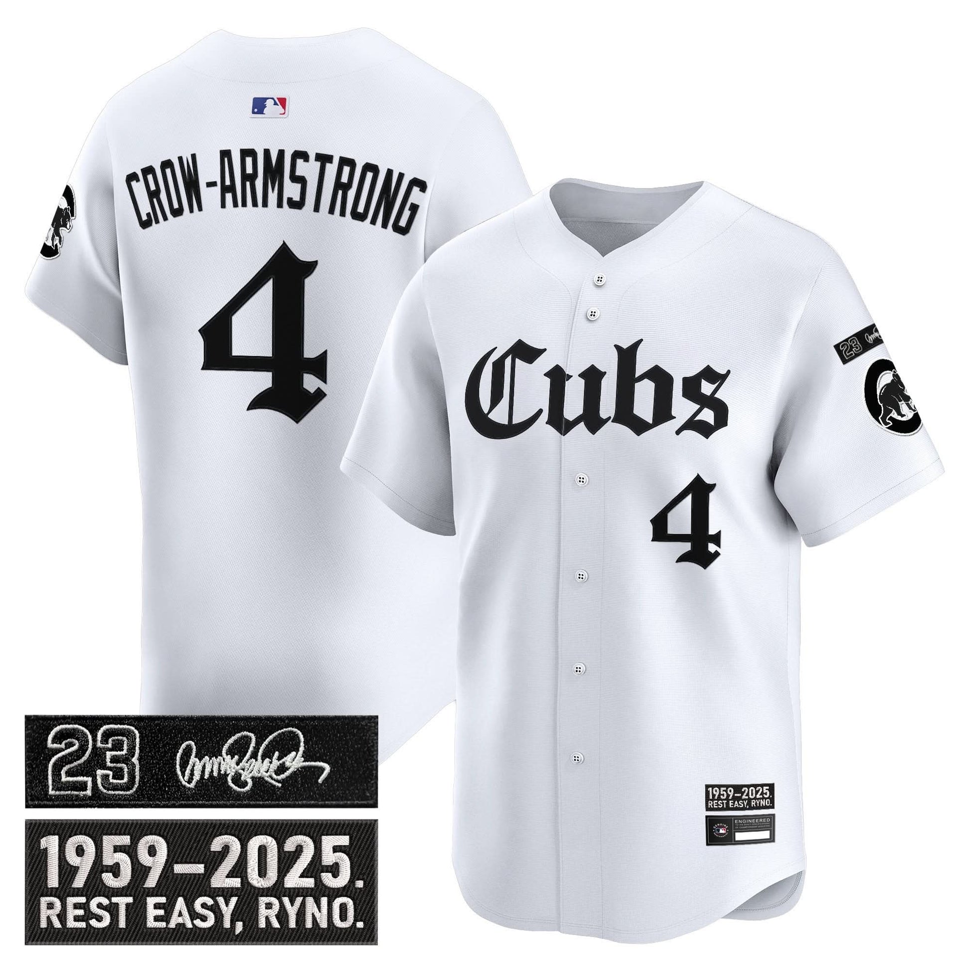 Men's Chicago Cubs 'Ryne Sandberg Tribute' Vapor Premier Limited Jersey - Gothic Edition - All Stitched