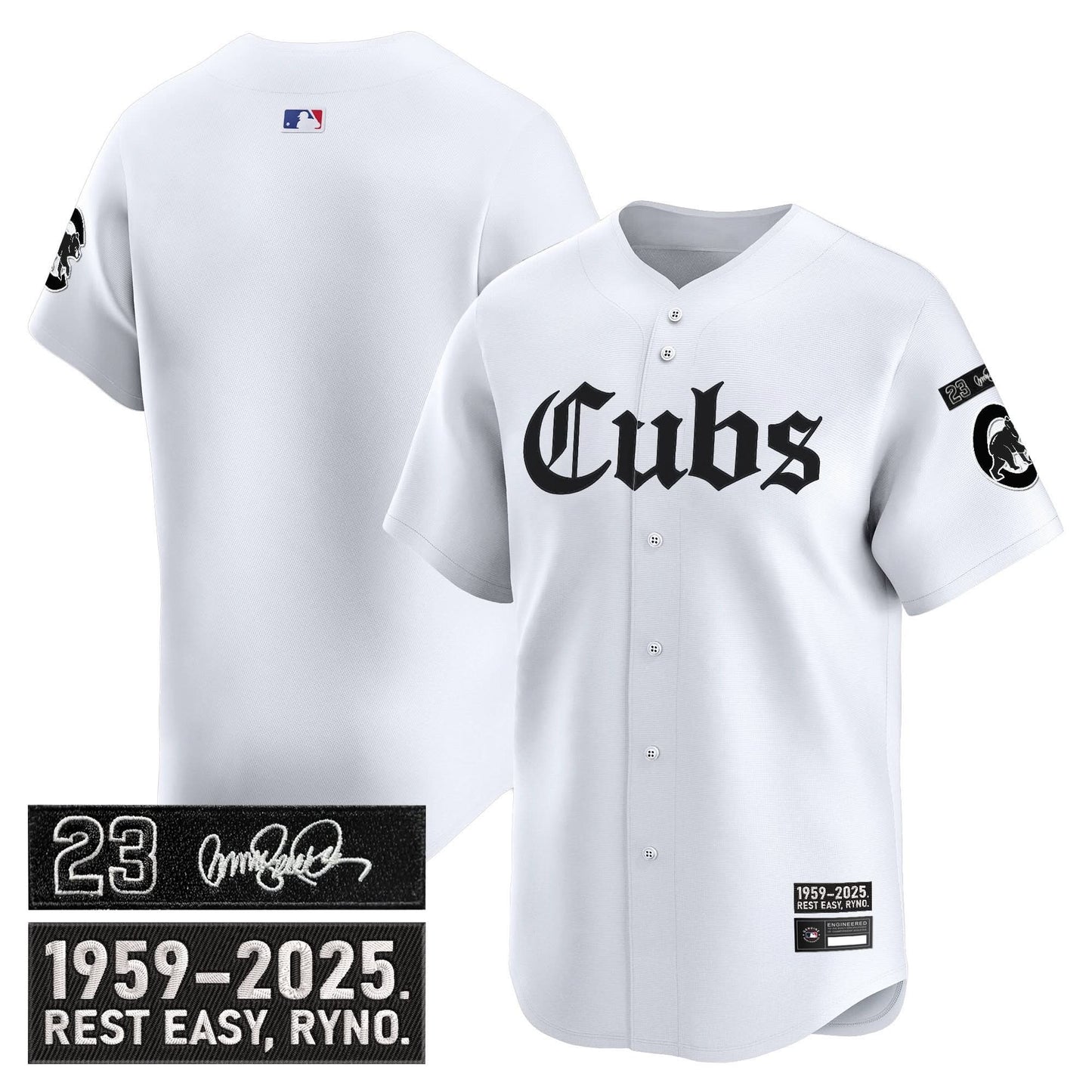 Men's Chicago Cubs 'Ryne Sandberg Tribute' Vapor Premier Limited Jersey - Gothic Edition - All Stitched