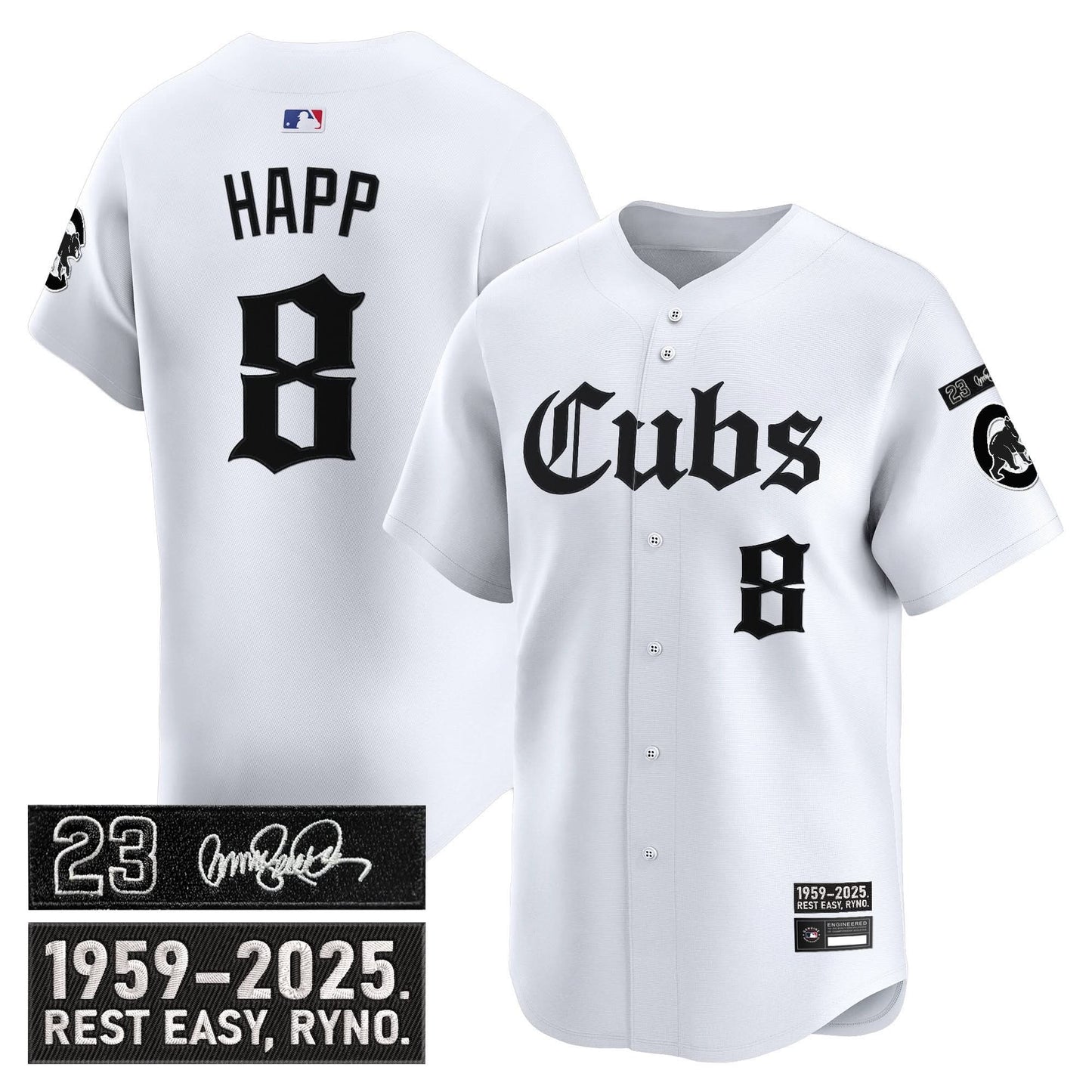 Men's Chicago Cubs 'Ryne Sandberg Tribute' Vapor Premier Limited Jersey - Gothic Edition - All Stitched
