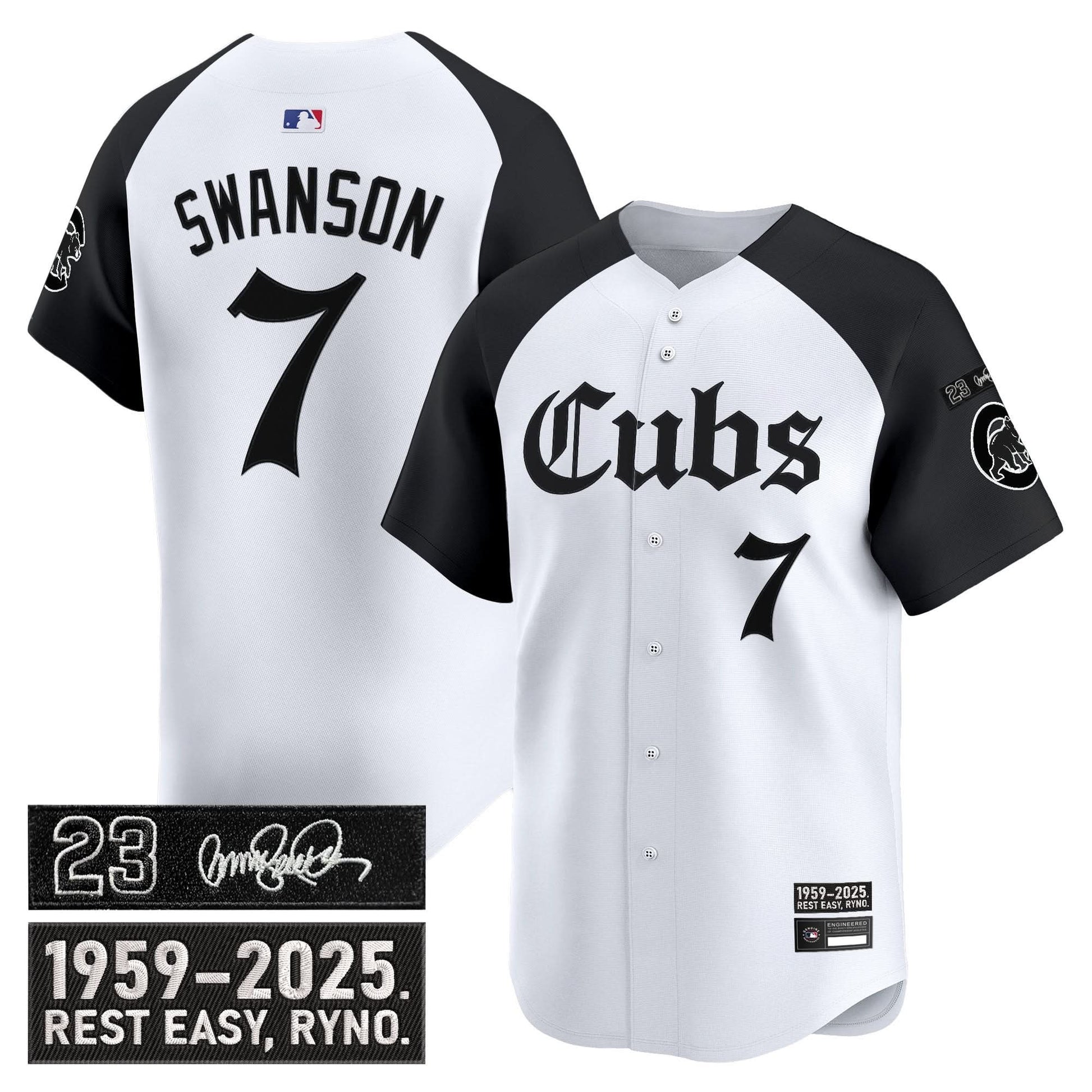Men's Chicago Cubs 'Ryne Sandberg Tribute' Vapor Premier Limited Jersey - Gothic Edition - All Stitched