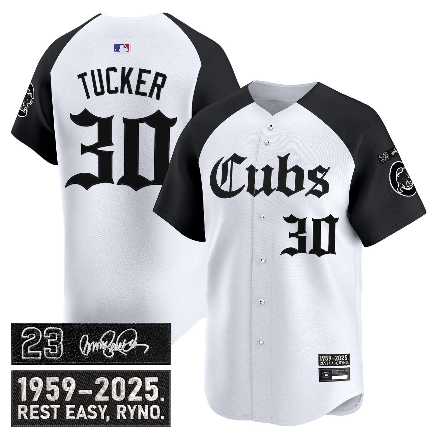 Men's Chicago Cubs 'Ryne Sandberg Tribute' Vapor Premier Limited Jersey - Gothic Edition - All Stitched