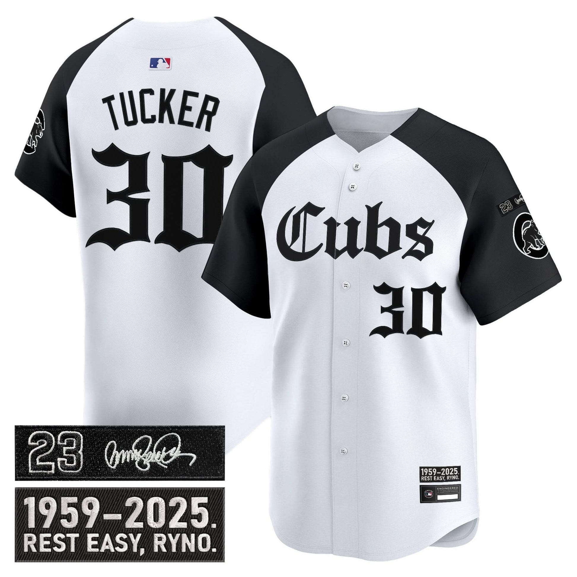Men's Chicago Cubs 'Ryne Sandberg Tribute' Vapor Premier Limited Jersey - Gothic Edition - All Stitched