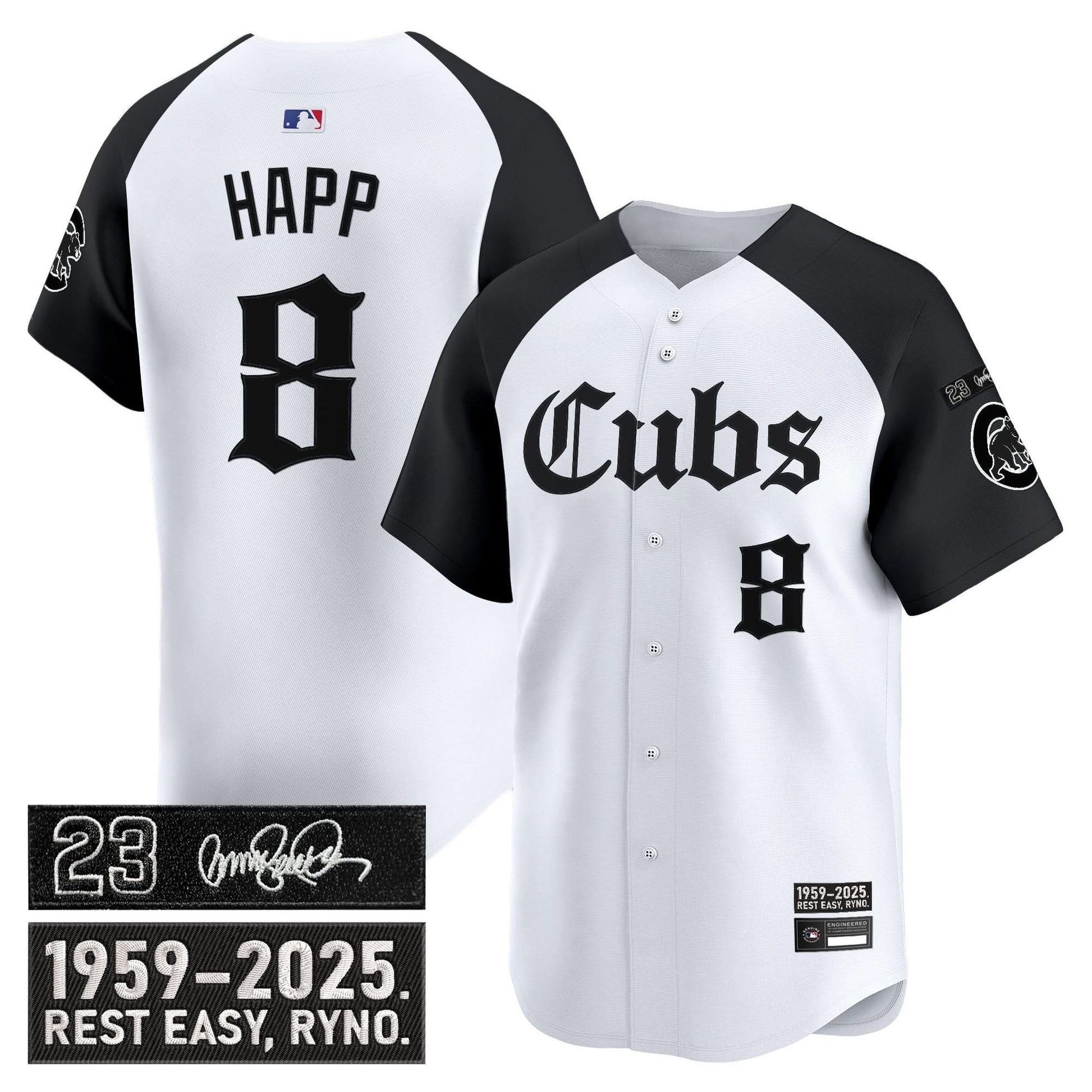 Men's Chicago Cubs 'Ryne Sandberg Tribute' Vapor Premier Limited Jersey - Gothic Edition - All Stitched