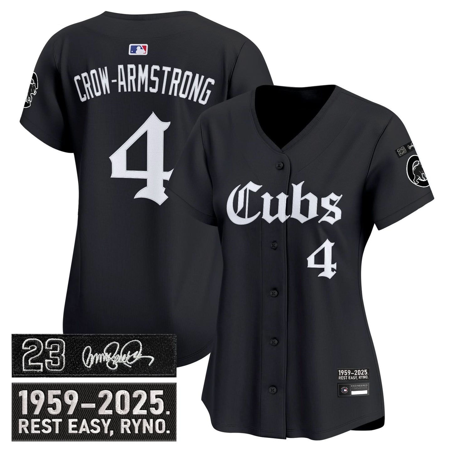 Women's Chicago Cubs 'Ryne Sandberg Tribute' Vapor Premier Limited Jersey - Gothic Edition - All Stitched
