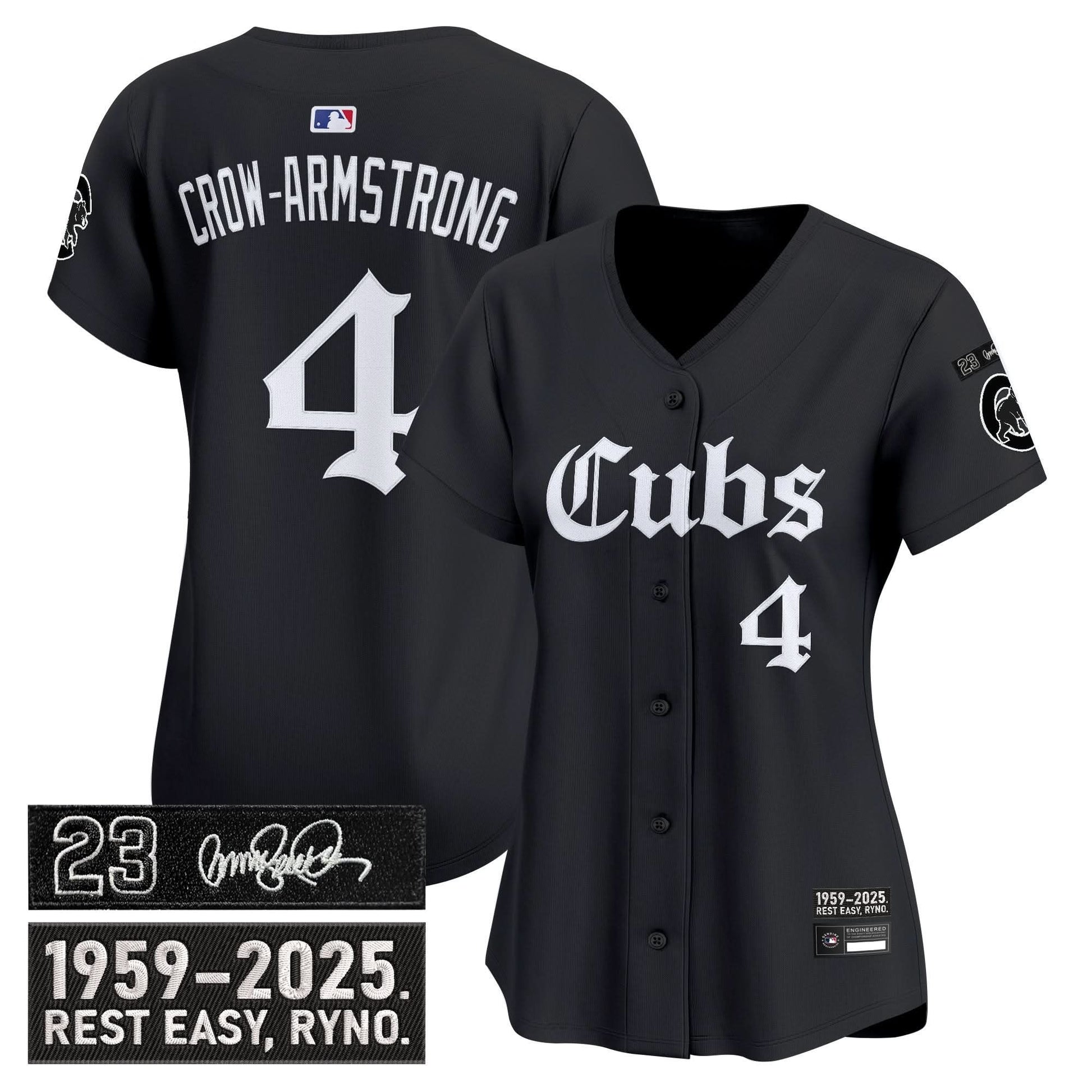 Women's Chicago Cubs 'Ryne Sandberg Tribute' Vapor Premier Limited Jersey - Gothic Edition - All Stitched