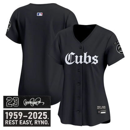 Women's Chicago Cubs 'Ryne Sandberg Tribute' Vapor Premier Limited Jersey - Gothic Edition - All Stitched