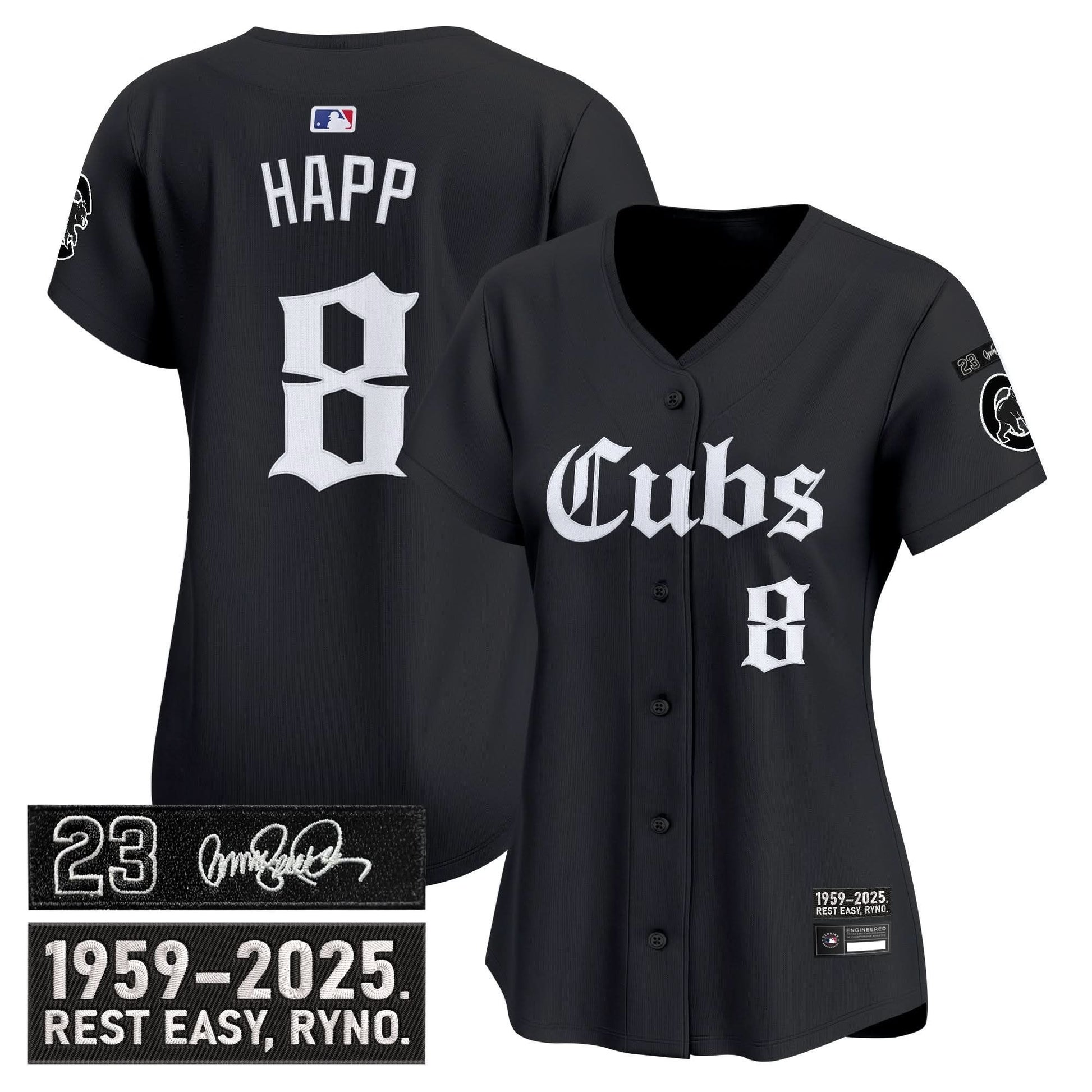 Women's Chicago Cubs 'Ryne Sandberg Tribute' Vapor Premier Limited Jersey - Gothic Edition - All Stitched