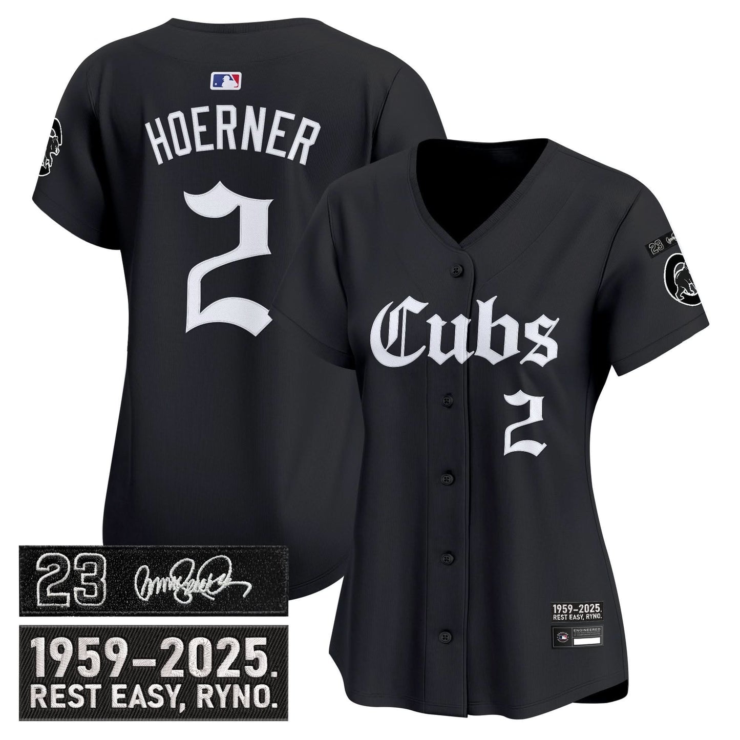 Women's Chicago Cubs 'Ryne Sandberg Tribute' Vapor Premier Limited Jersey - Gothic Edition - All Stitched