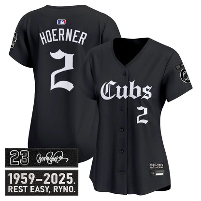 Women's Chicago Cubs 'Ryne Sandberg Tribute' Vapor Premier Limited Jersey - Gothic Edition - All Stitched