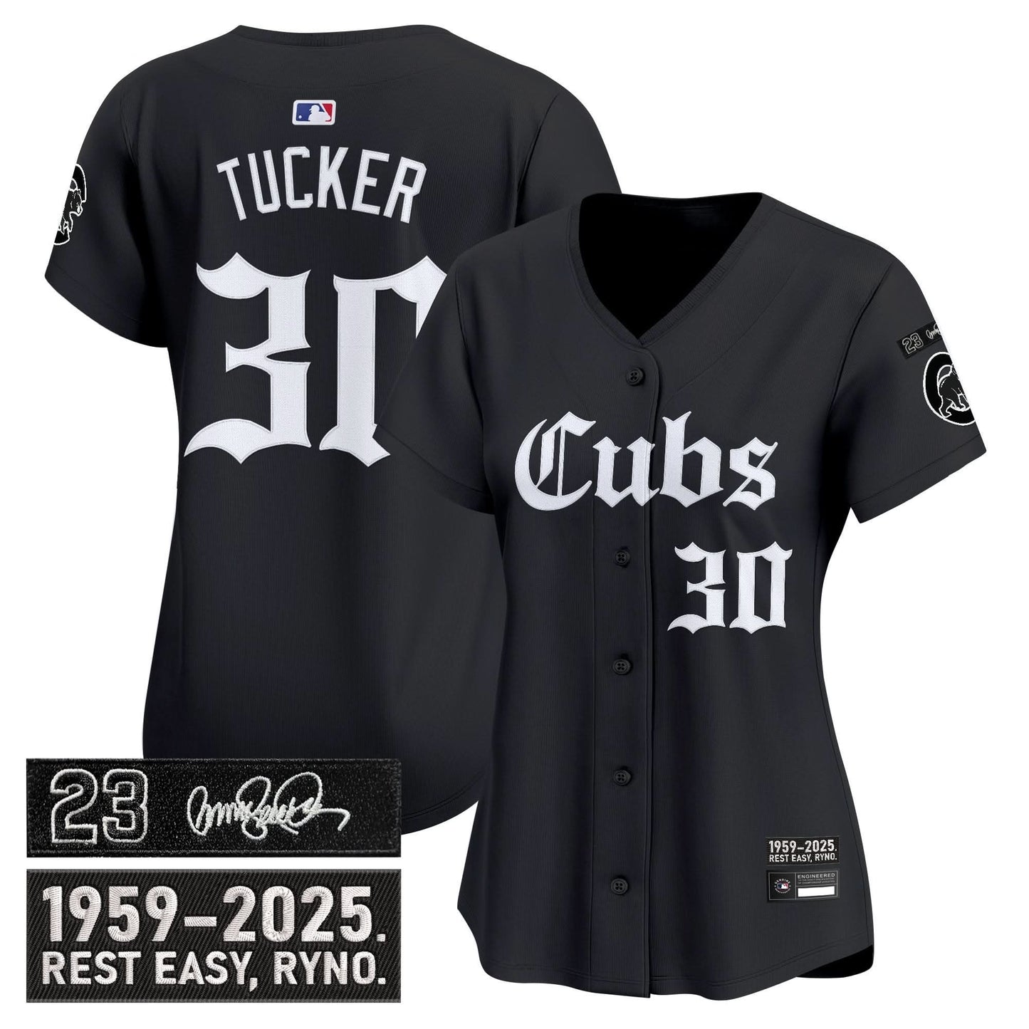 Women's Chicago Cubs 'Ryne Sandberg Tribute' Vapor Premier Limited Jersey - Gothic Edition - All Stitched