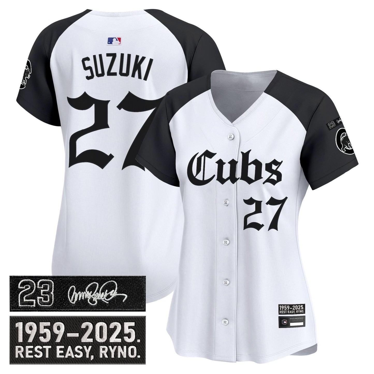 Women's Chicago Cubs 'Ryne Sandberg Tribute' Vapor Premier Limited Jersey - Gothic Edition - All Stitched