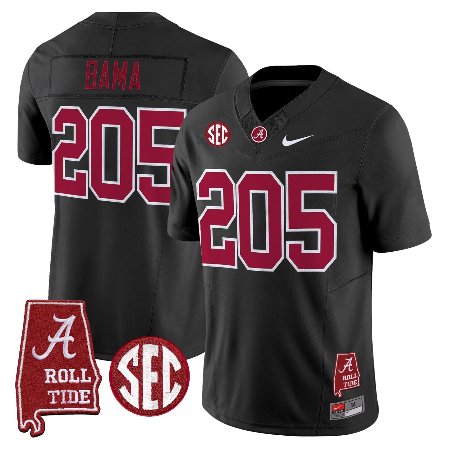 Men's Alabama Crimson Tide 2026 Vapor Limited Jersey - Alabama Map - Stitched