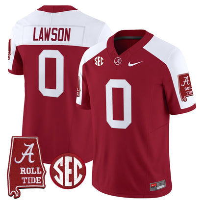 Men's Alabama Crimson Tide 2026 Vapor Limited Jersey - Alabama Map - Stitched