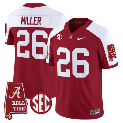Men's Alabama Crimson Tide 2026 Vapor Limited Jersey - Alabama Map - Stitched