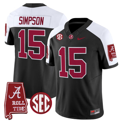Men's Alabama Crimson Tide 2026 Vapor Limited Jersey - Alabama Map - Stitched
