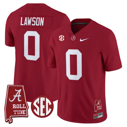 Men's Alabama Crimson Tide 2026 Vapor Limited Jersey - Alabama Map - Stitched