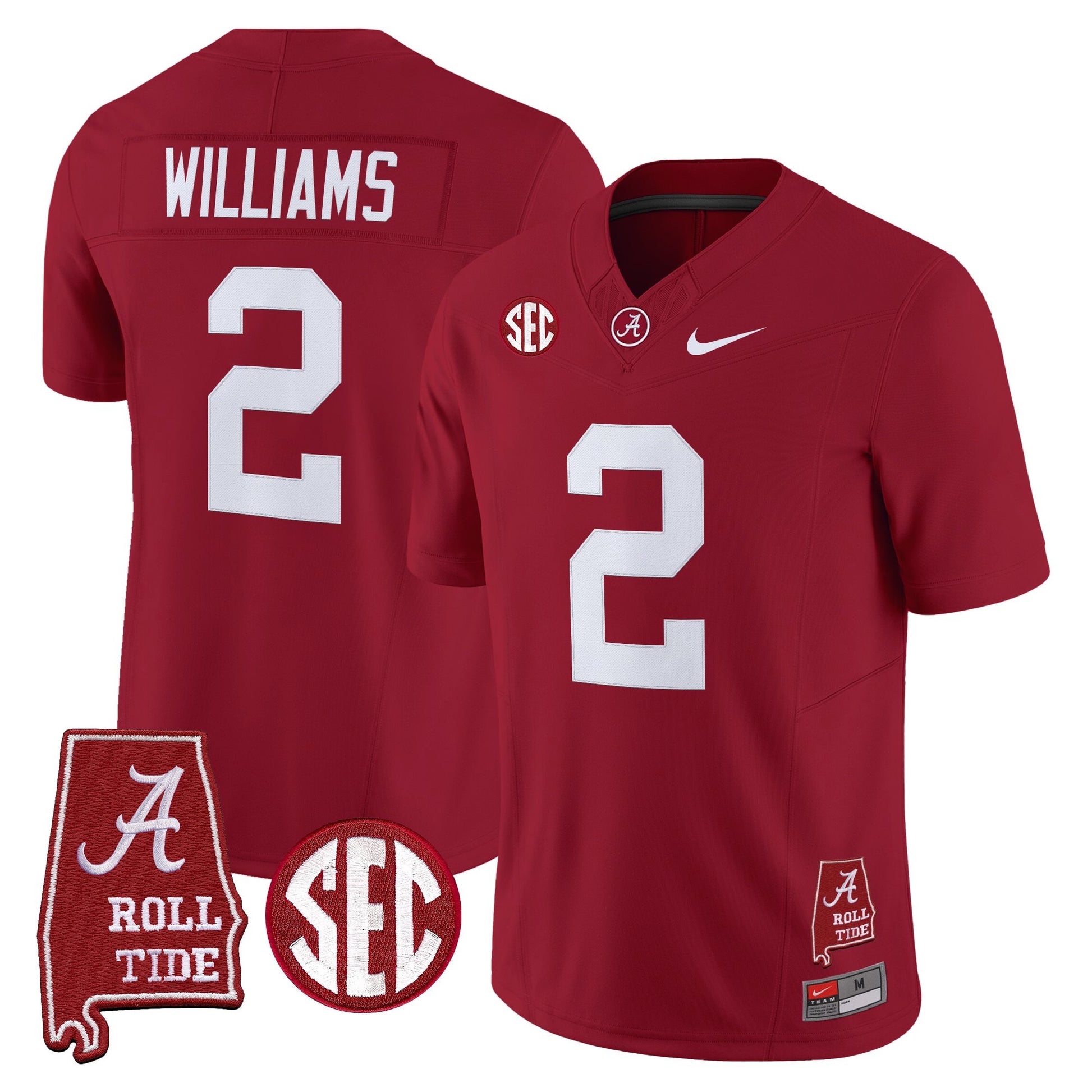 Men's Alabama Crimson Tide 2026 Vapor Limited Jersey - Alabama Map - Stitched