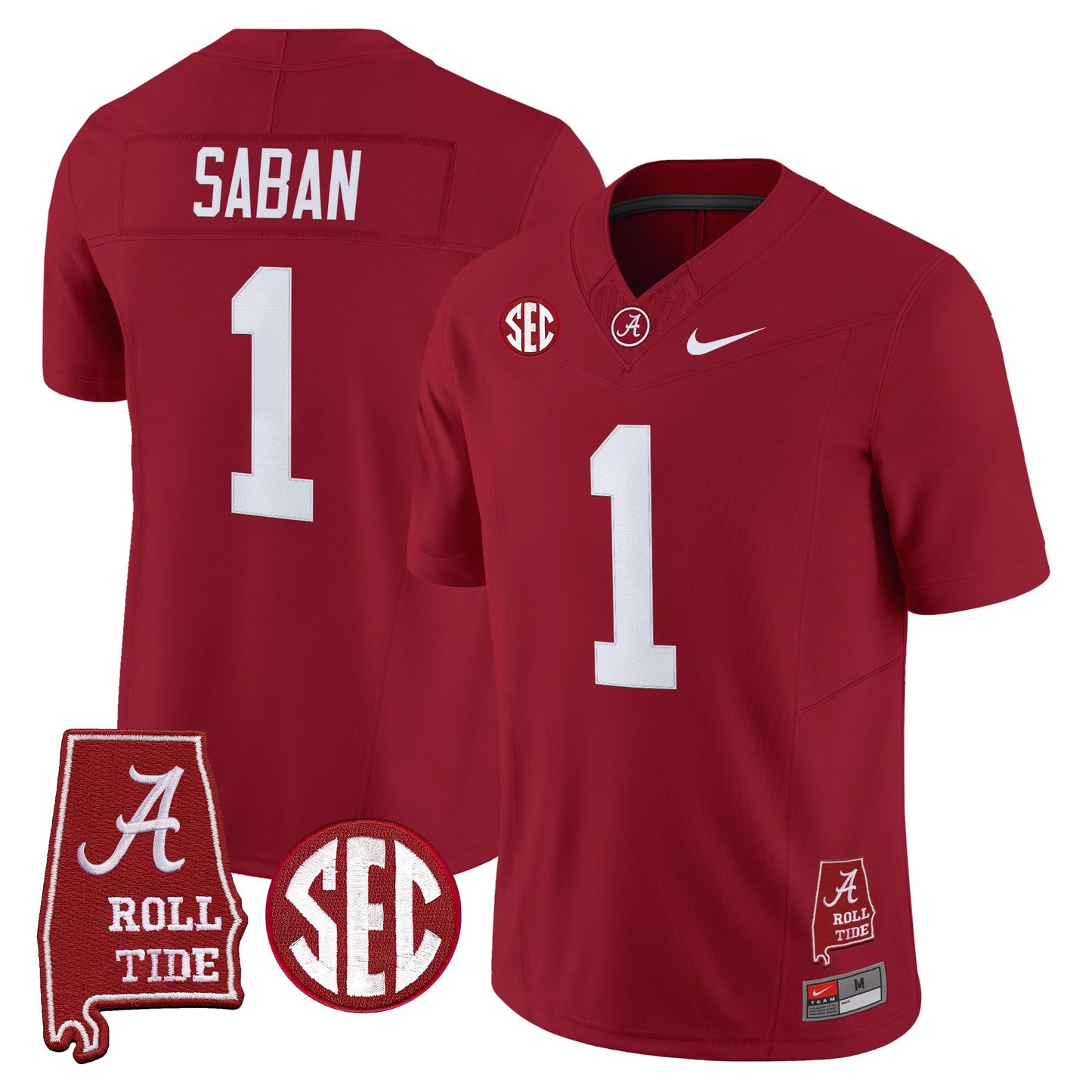Men's Alabama Crimson Tide 2026 Vapor Limited Jersey - Alabama Map - Stitched