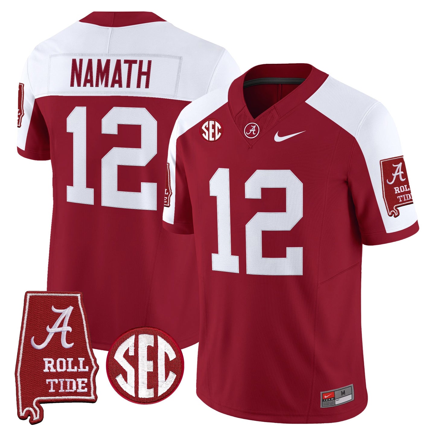 Men's Alabama Crimson Tide 2026 Vapor Limited Jersey - Alabama Map - Stitched