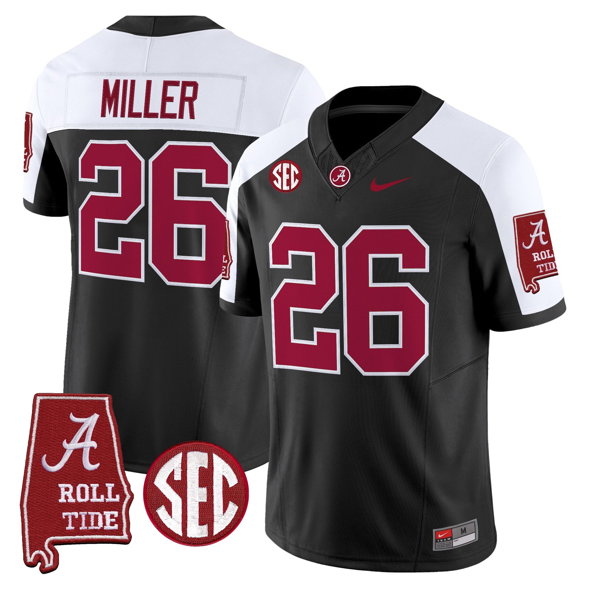 Men's Alabama Crimson Tide 2026 Vapor Limited Jersey - Alabama Map - Stitched