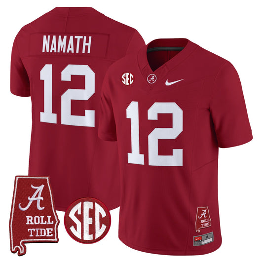 Men's Alabama Crimson Tide 2026 Vapor Limited Jersey - Alabama Map - Stitched