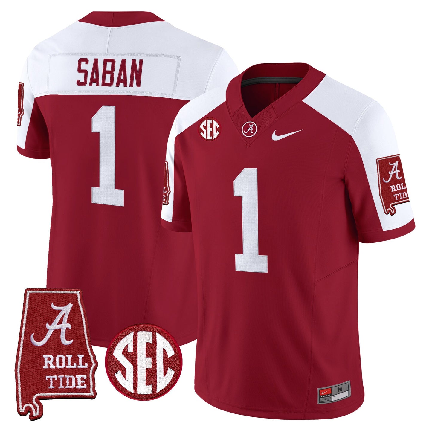 Men's Alabama Crimson Tide 2026 Vapor Limited Jersey - Alabama Map - Stitched