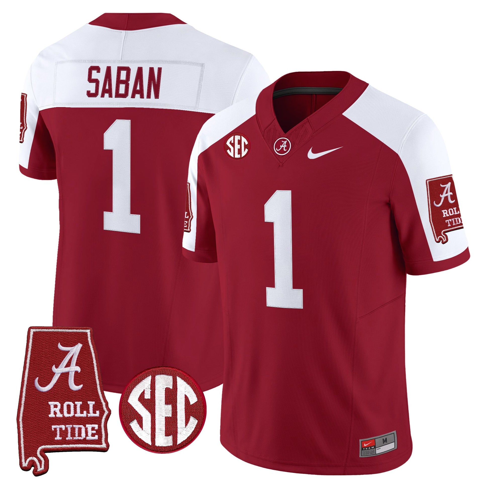 Men's Alabama Crimson Tide 2026 Vapor Limited Jersey - Alabama Map - Stitched