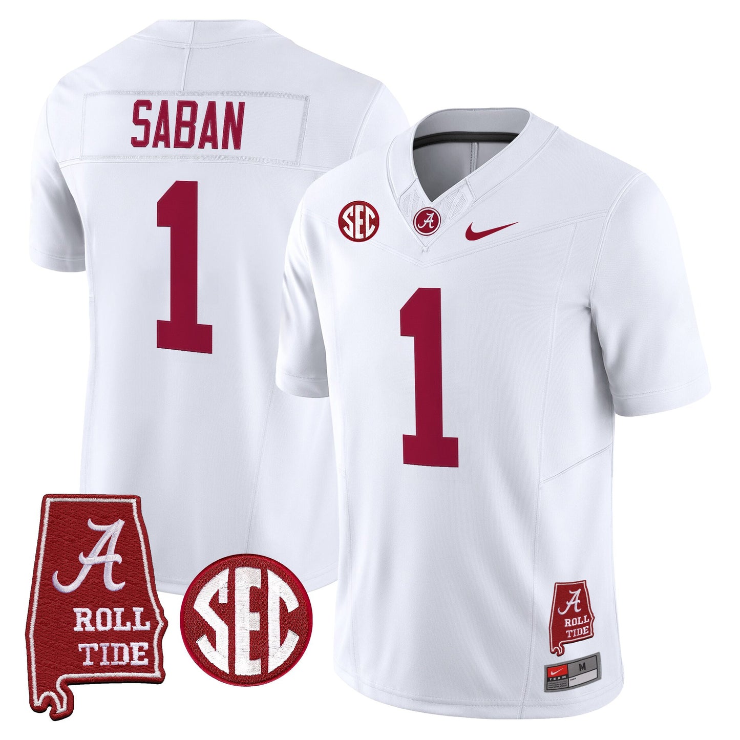 Men's Alabama Crimson Tide 2026 Vapor Limited Jersey - Alabama Map - Stitched