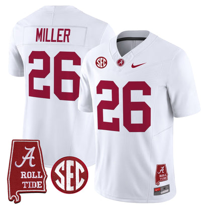 Men's Alabama Crimson Tide 2026 Vapor Limited Jersey - Alabama Map - Stitched