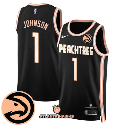 Men's Atlanta Hawks “Peachtree” City Edition Jersey - All Stitched