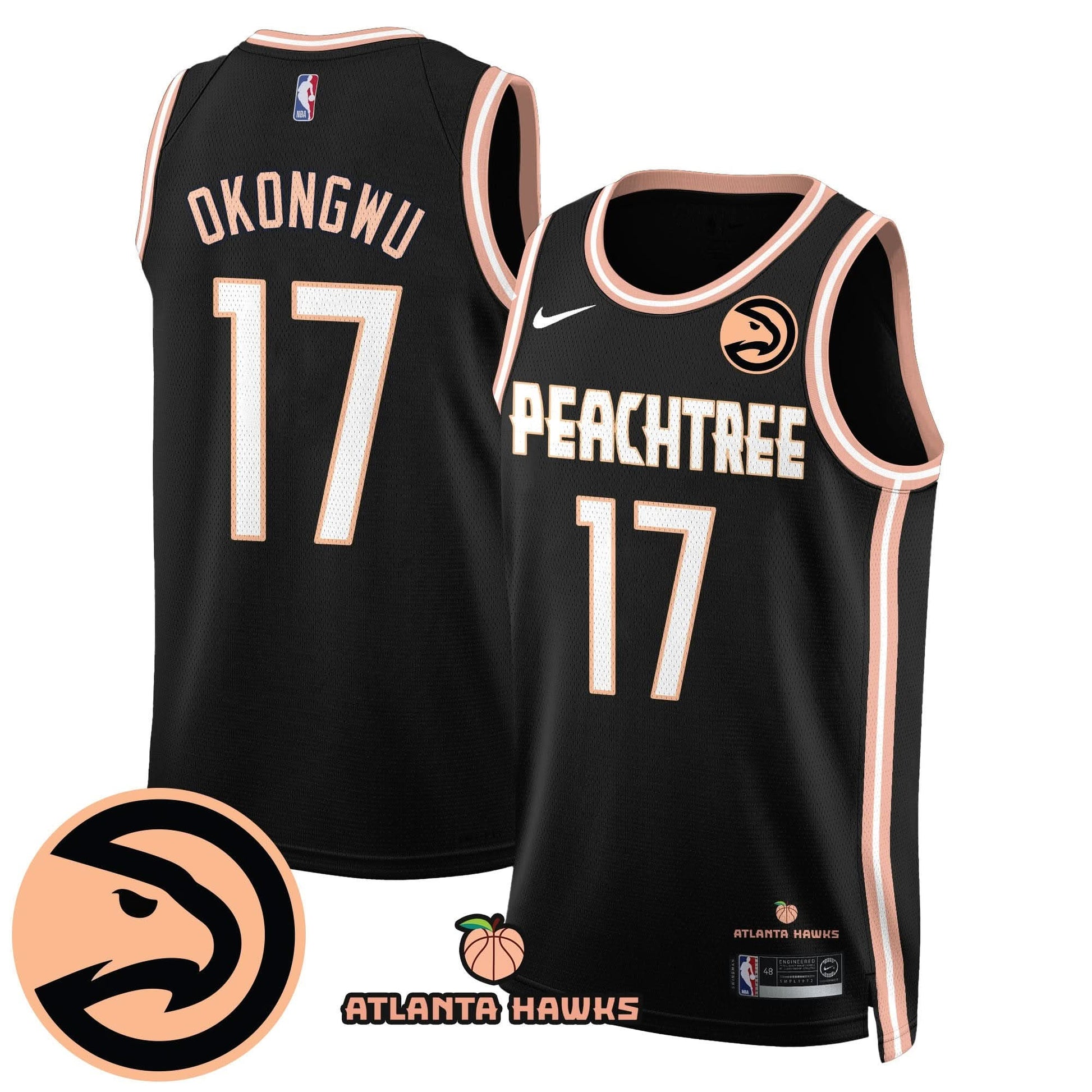 Men's Atlanta Hawks “Peachtree” City Edition Jersey - All Stitched