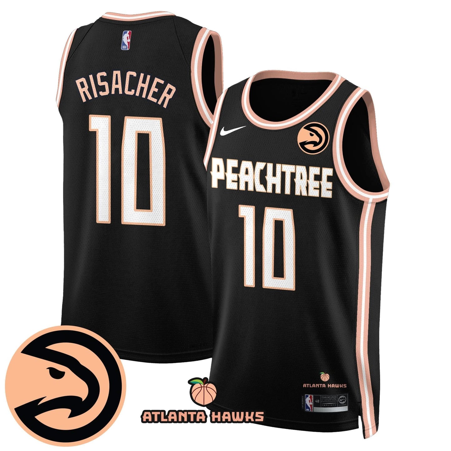 Men's Atlanta Hawks “Peachtree” City Edition Jersey - All Stitched