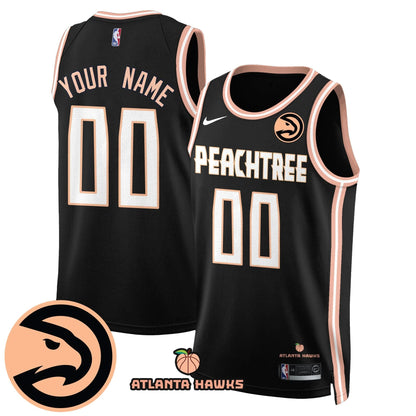 Men's Atlanta Hawks “Peachtree” City Edition Jersey - All Stitched