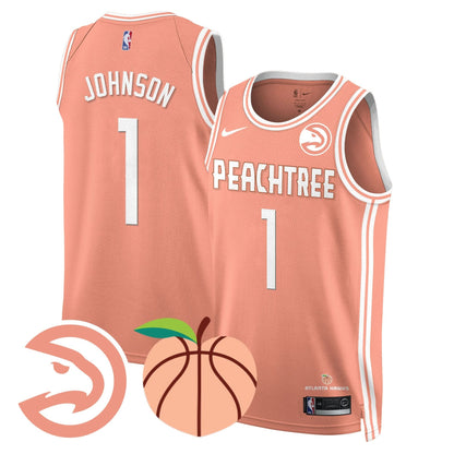 Men's Atlanta Hawks “Peachtree” City Edition Jersey - All Stitched