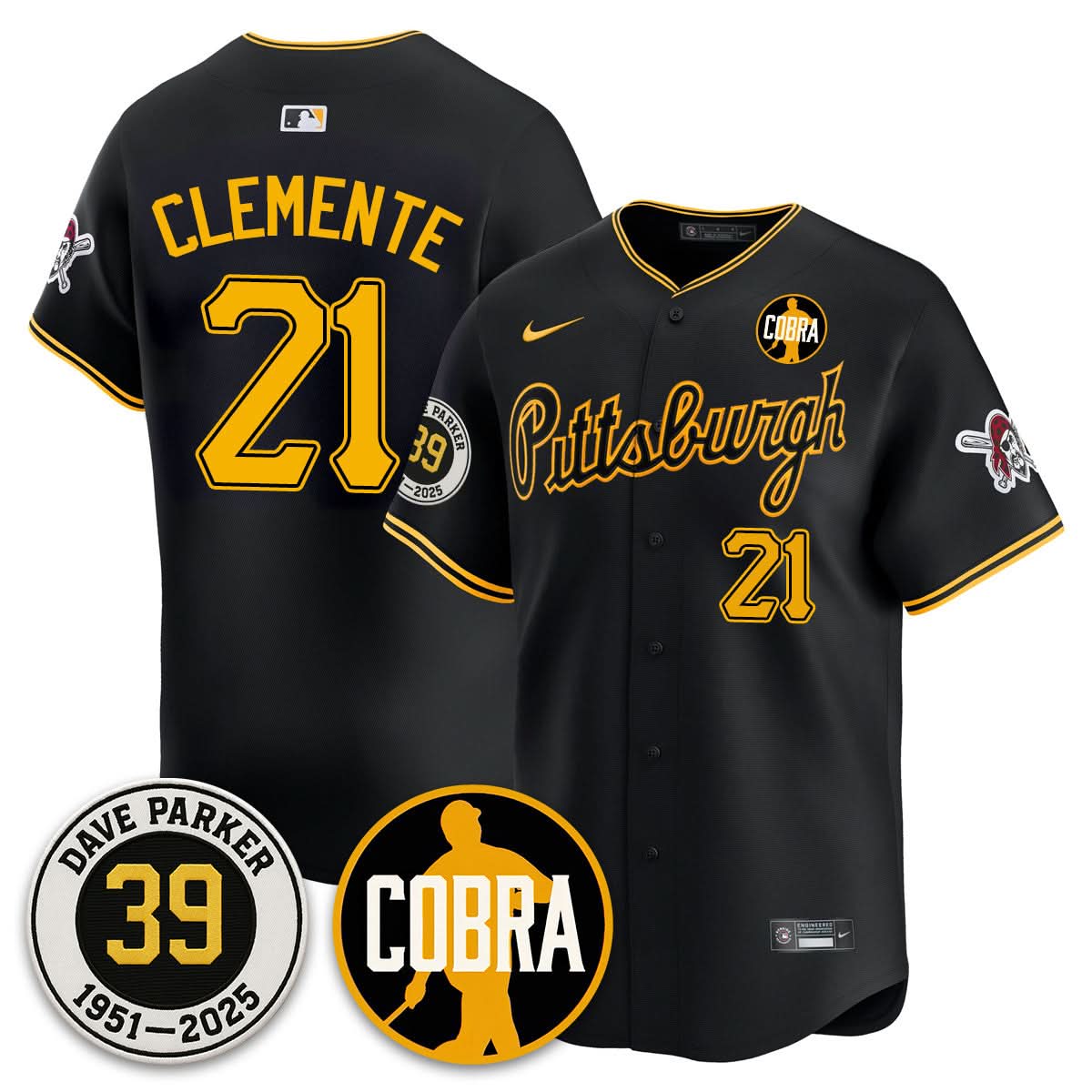 Men's Pittsburgh Pirates Memories Dave Parker Jersey- ���COBRA��� Patch - All Stitched